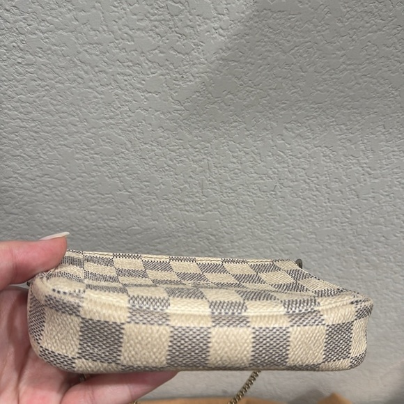 Authentic Louis Vuitton Damier Azur Canvas Mini Accessories Pochette - Picture 6 of 15